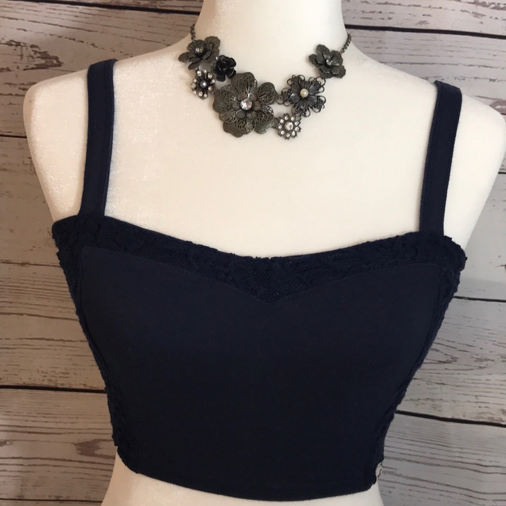 NWOT! HOLLISTER - Navy Blue Hollister Crop Top -XS